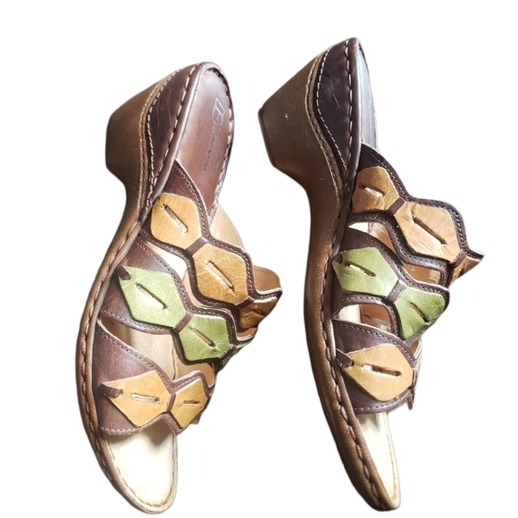 FLORENTINE Multicoloured Leather Slippers - Picture 6 of 11